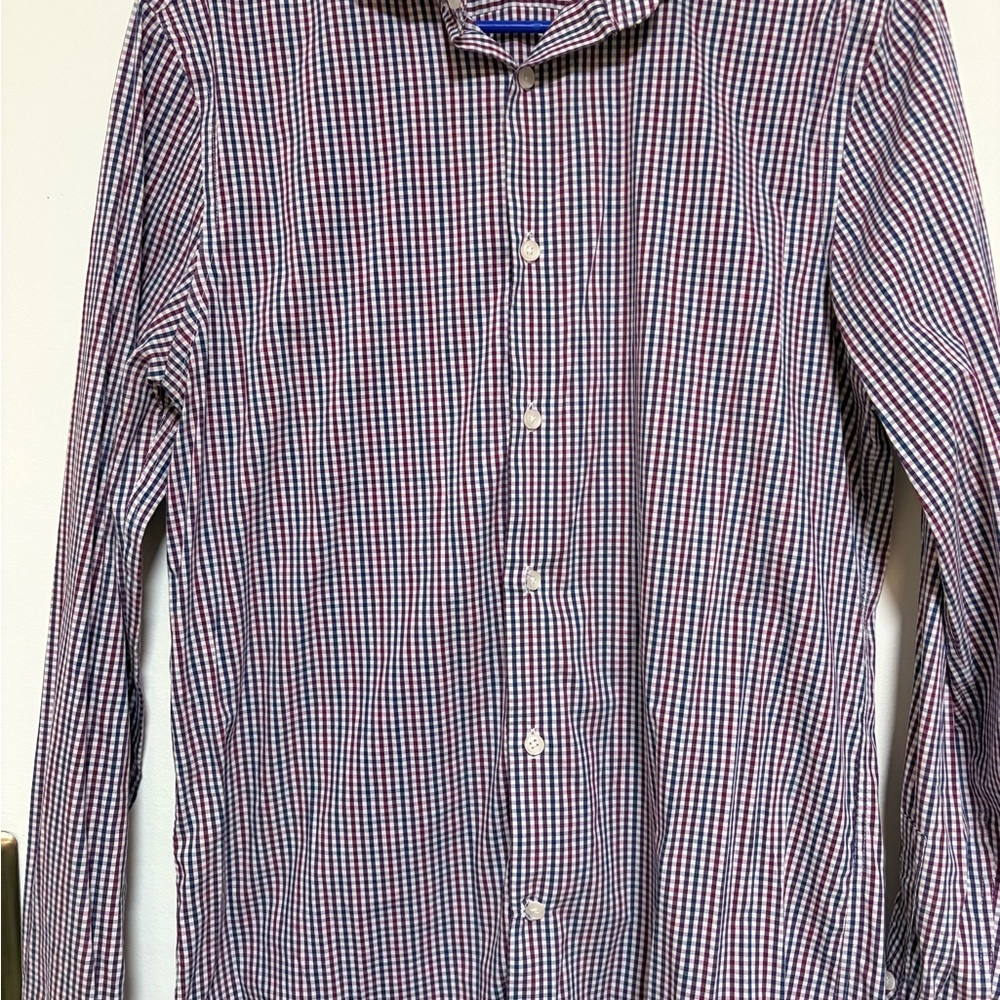 Michael Kors Men's Checkered Shirt - Blue and Red - Picture 3 of 4